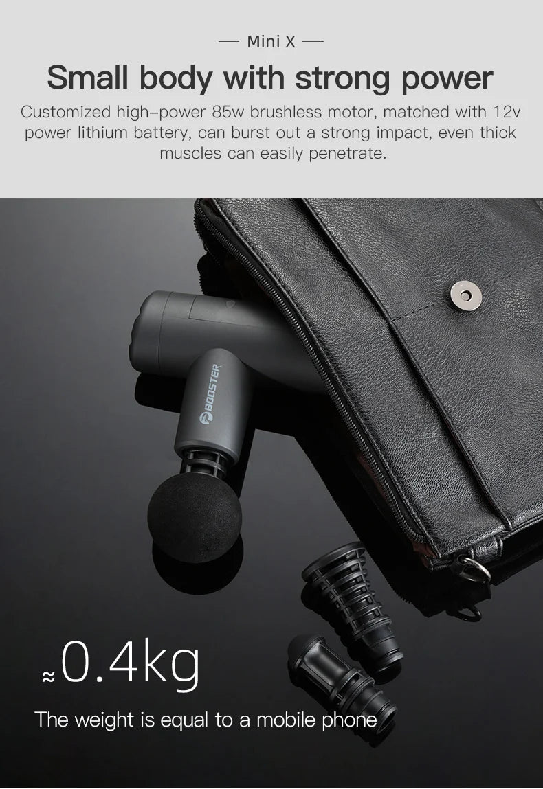 Booster Mini X – Portable Percussion Massage Gun | Deep Tissue Back & Neck Massager