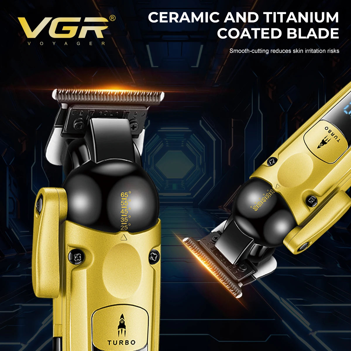 VGR Hair Trimmer Professional Hair Cutting Machine Cordless Hair Clipper Barber Adjustable Haircut LED Trimmer for Men V-274
