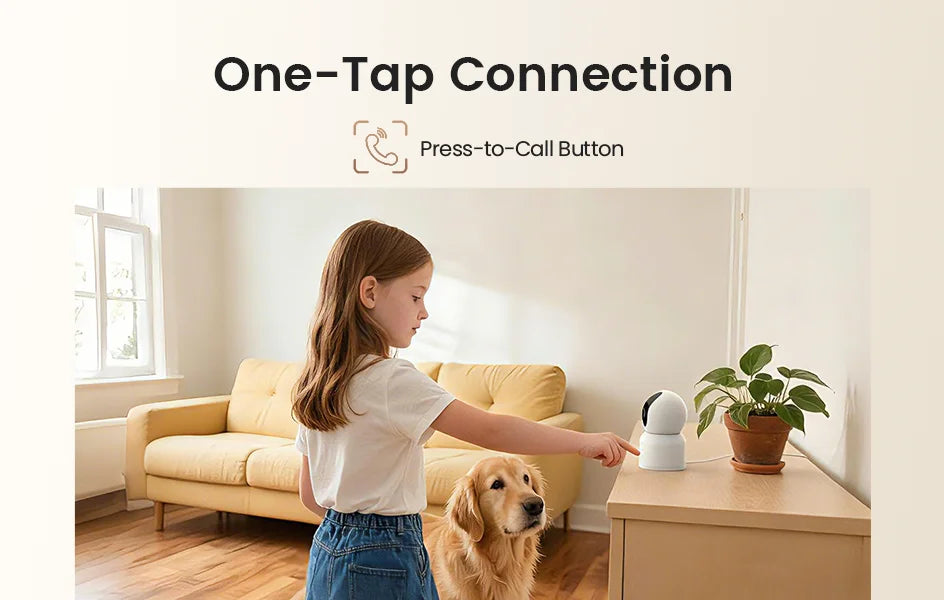 ZOSI C518 2K/4K Indoor Pan‑Tilt Smart WiFi Camera – 360° Baby & Pet Monitor with AI Human Tracking