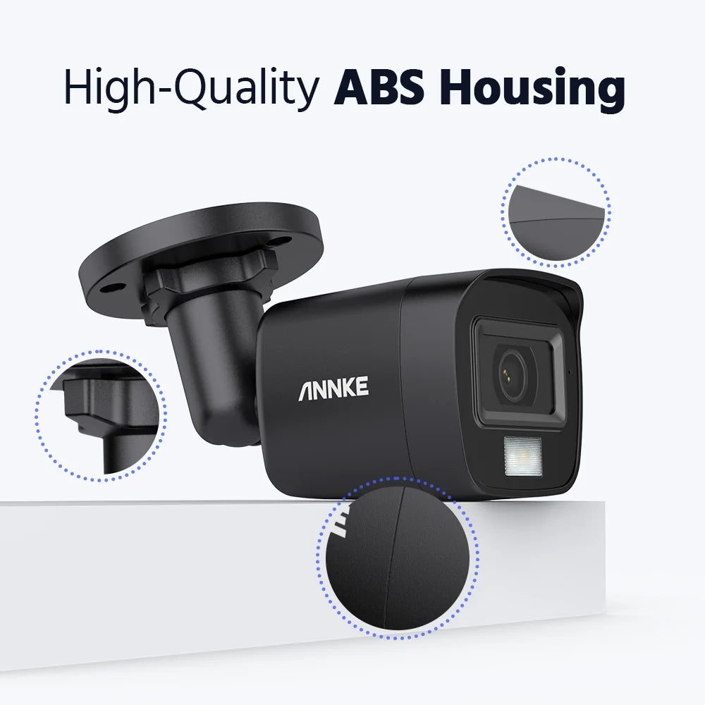 ANNKE 6MP HD IP67 Weatherproof Two Way Audio in Cameras Kit Indoor Outdoor H.265+ Analog CCTV Security Camera Built in Mic