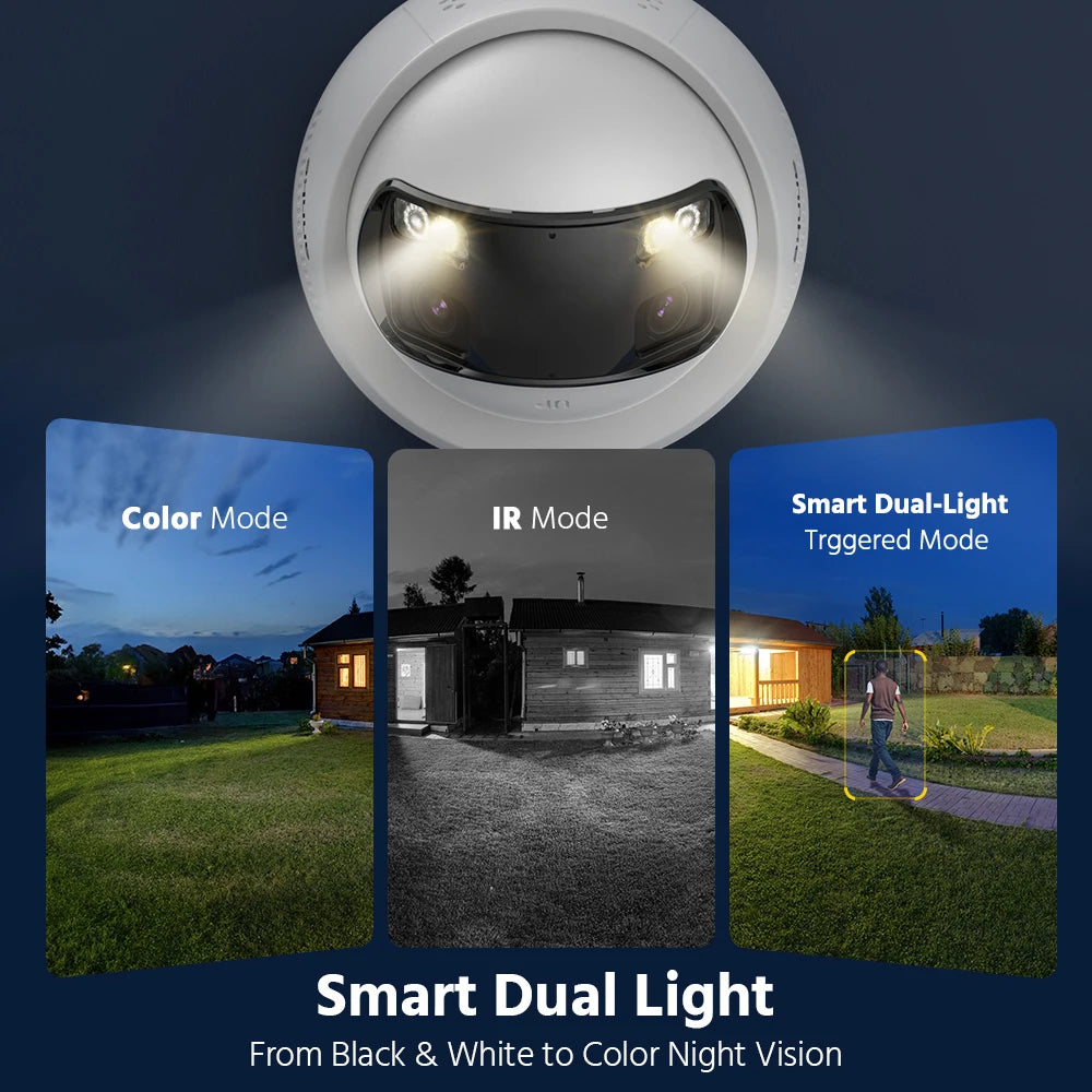 ANNKE 6MP 180° Panoramic Camera | Dual‑Lens, Color Night Vision, AI Detection