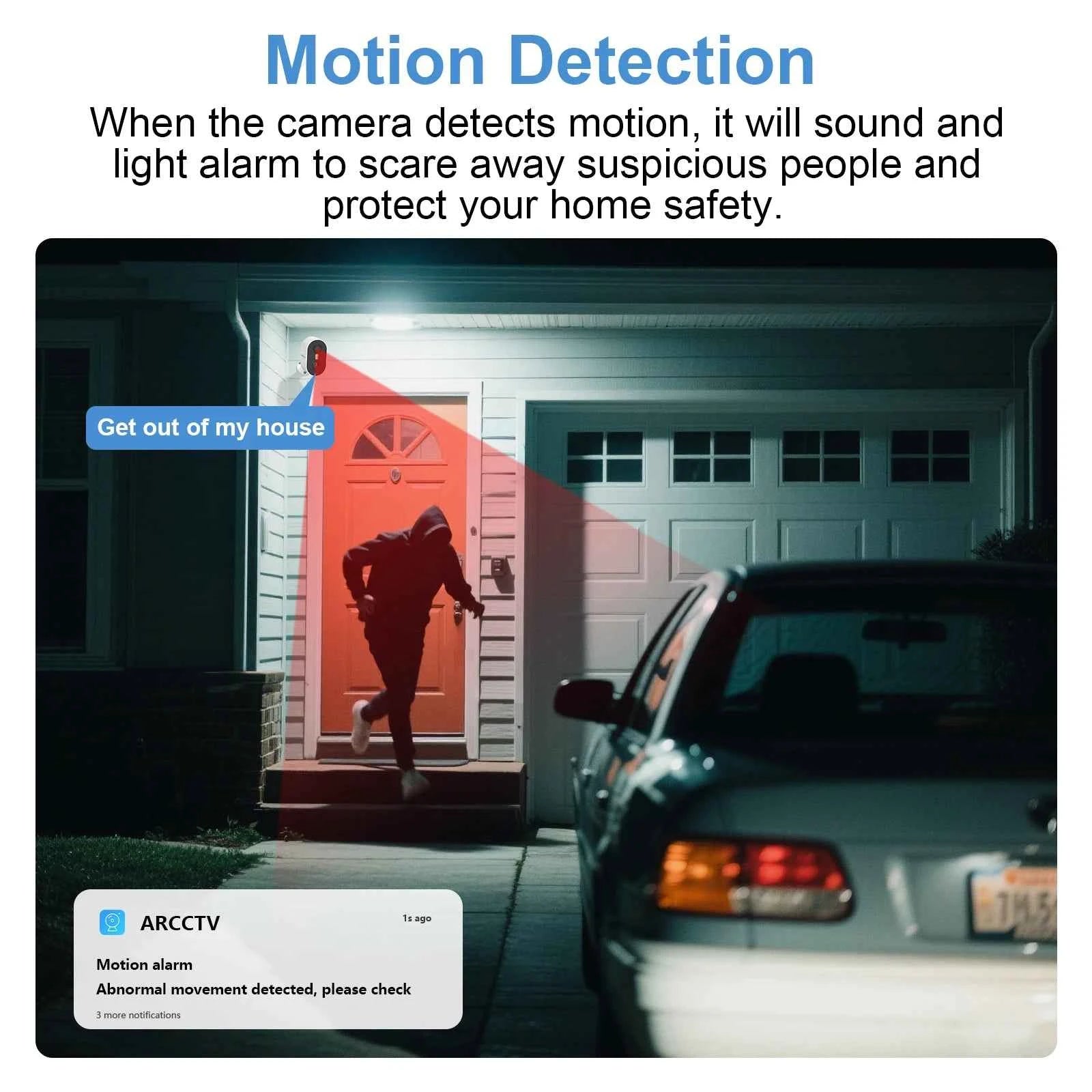 ARCCTV 4MP Solar WiFi Surveillance Camera Two Way Audio Humanoid Detection Outdoor Wireless Security Camera Color Night Vision - Limetastore