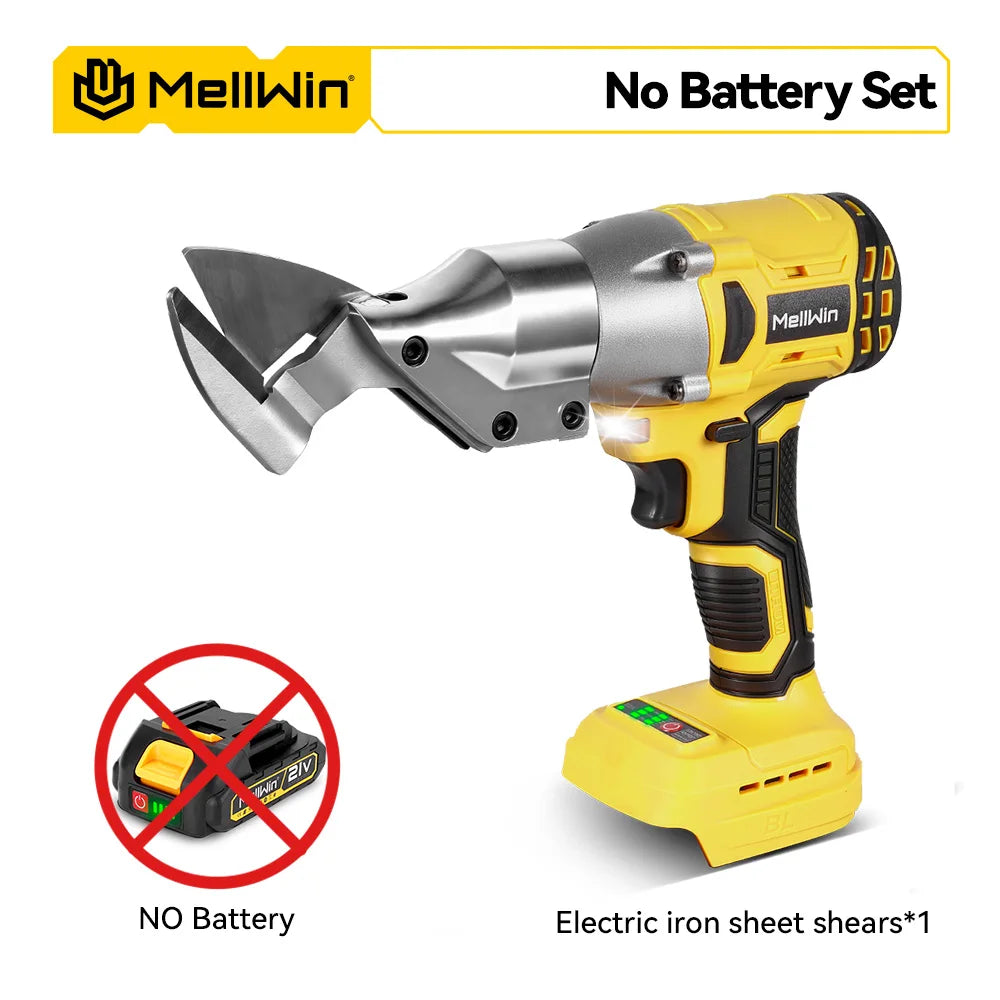 MELLWIN 1800W Brushless Electric Scissors Cordless Iron Sheet Shear Tool 360 Degree Pivoting Head For Makita 18V Battery Pin - Limetastore
