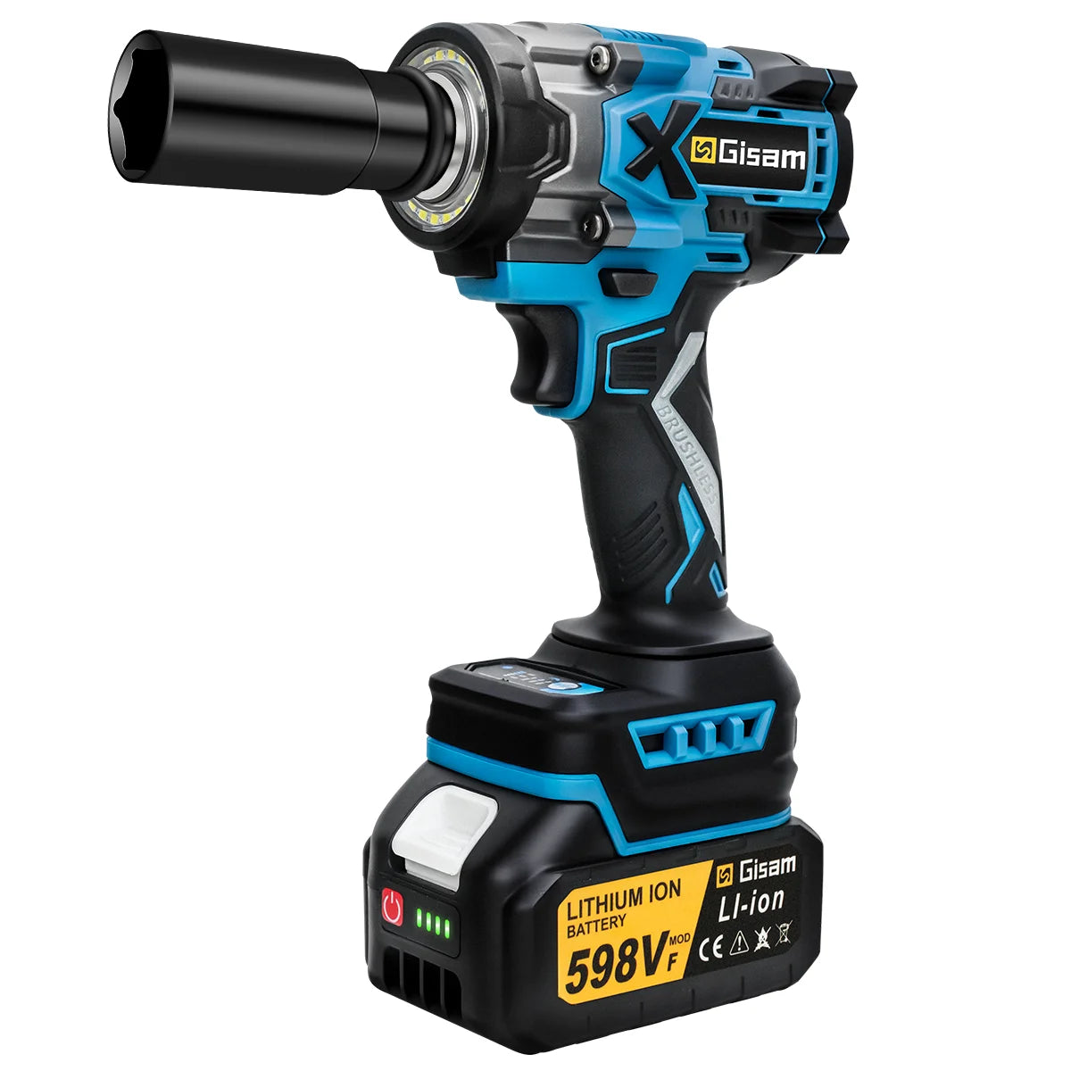 Gisam 900N.m Brushless Impact Wrench 1/2"