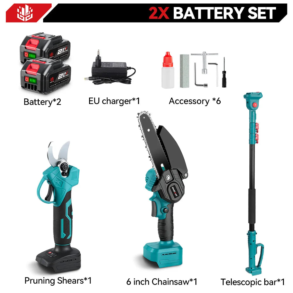 ONEVAN 4‑in‑1 Brushless Telescoping Pole Chainsaw | 3500W High‑Branch Pruner