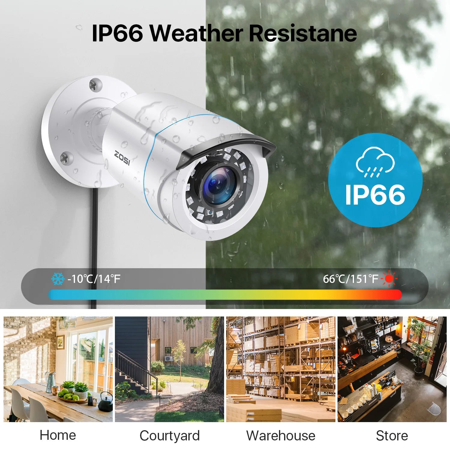 ZOSI 8CH 1080p Wired Security Camera System – H.265+ DVR with 8× 2MP Outdoor CCTV Cameras