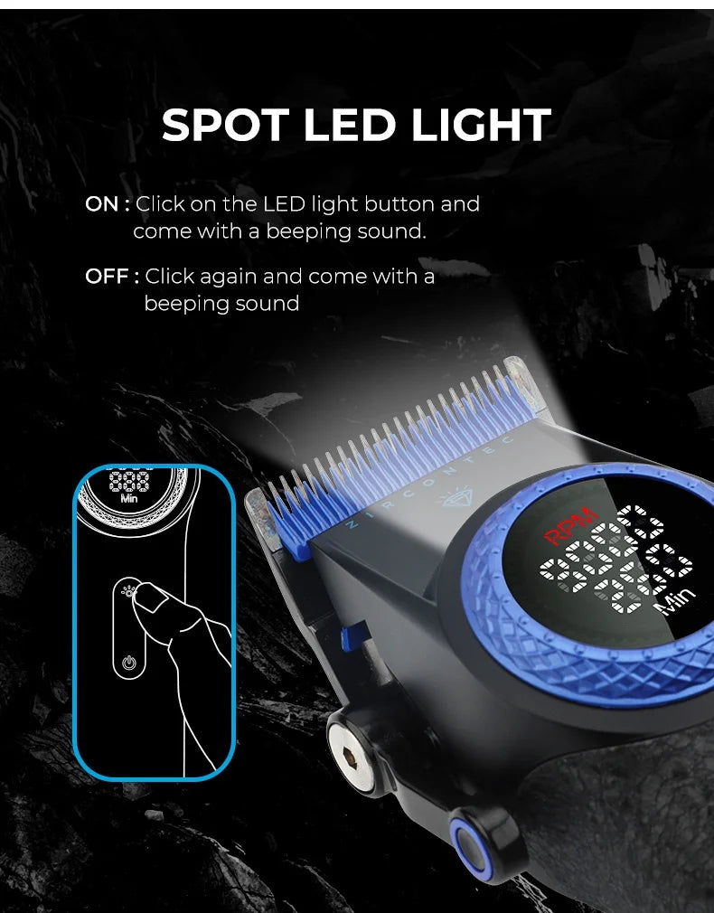 VGR Hair Cutting Machine Professional Trimmer 9000 RPM Hair Clipper Bldc Motor Barber Cordless Clipper Trimmer for Men V-001