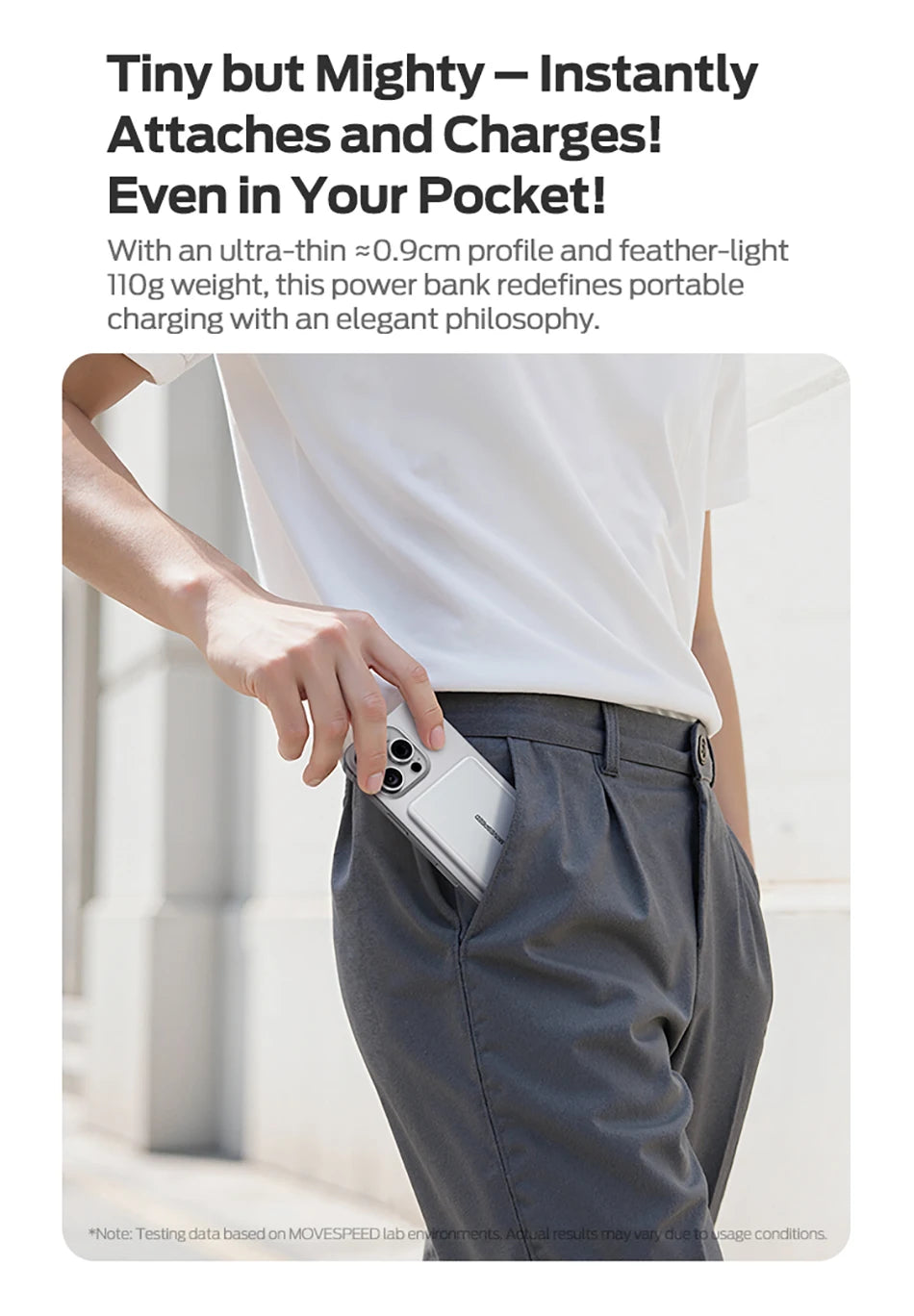 MOVESPEED Semi-Solid Battery Power Bank 5000mAh MagSafe Magnetic