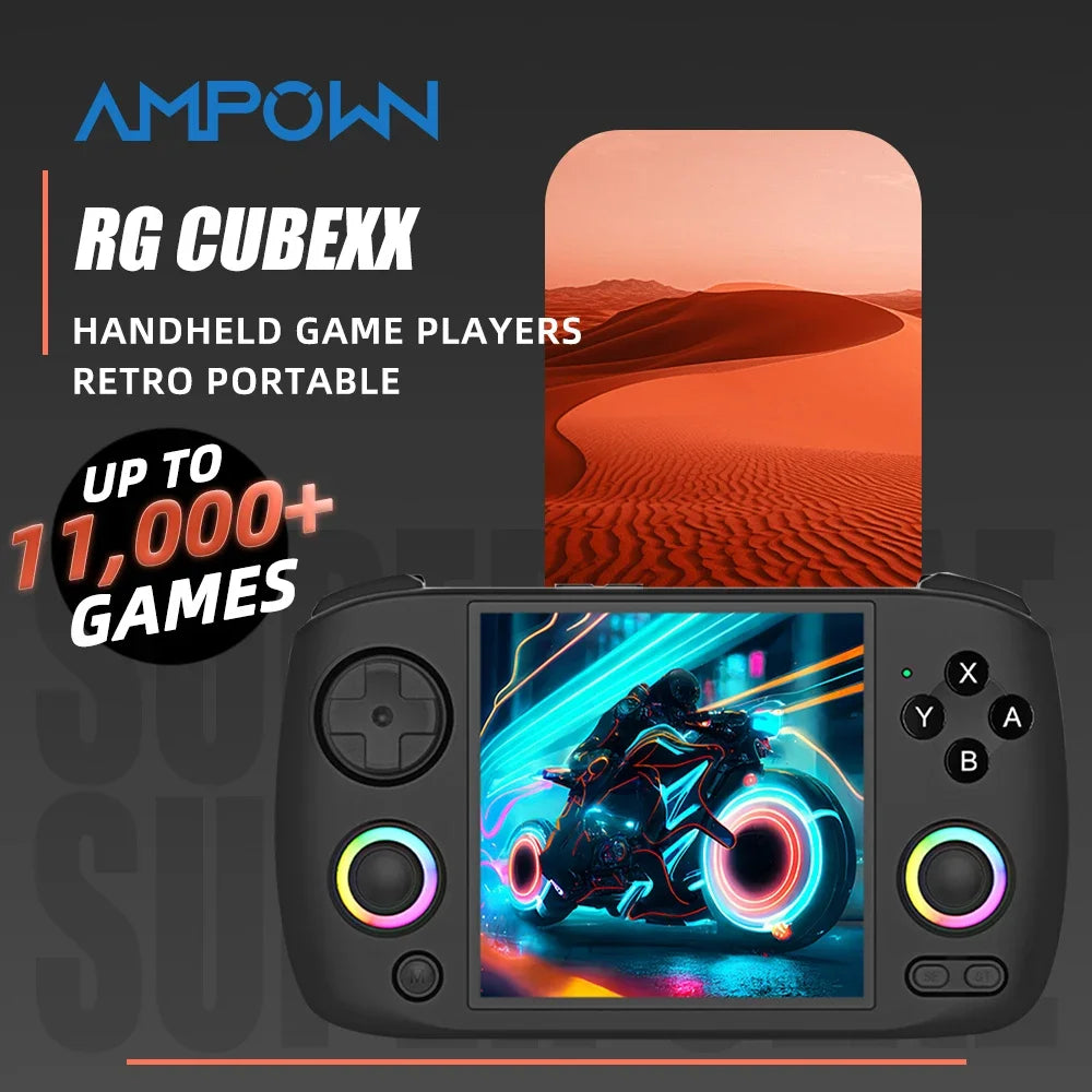 AMPOWN Anbernic RG CubeXX Handheld Game Players 3.95'' Touch Screen Linux 64-Bit Portable Video Game Console Retro Games GPD - Limetastore