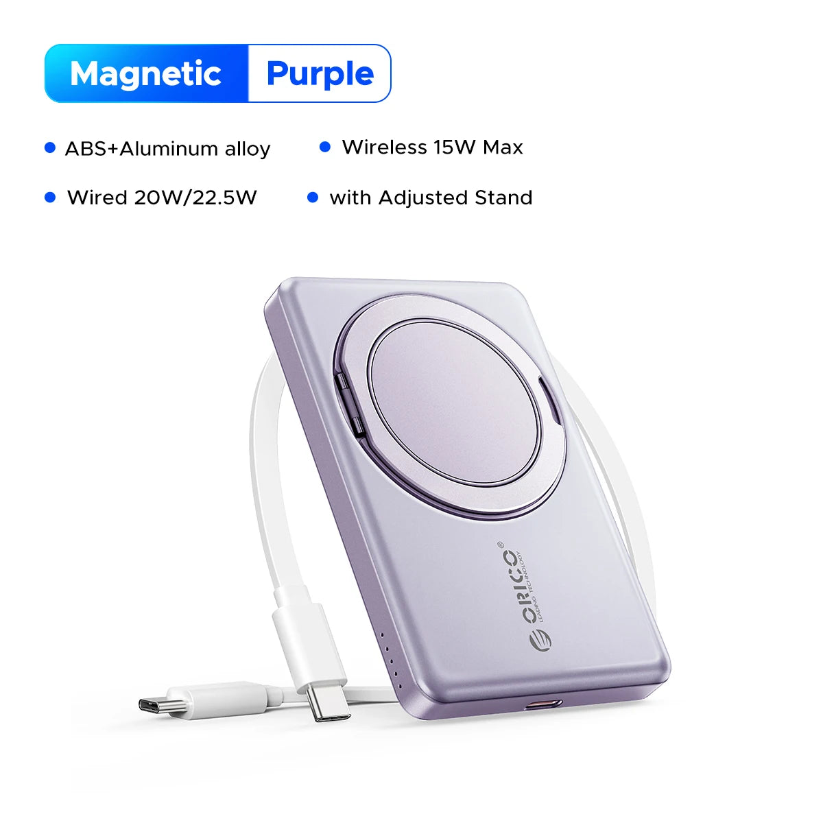 ORICO Kada Magnetic Power Bank – 5000mAh / 10000mAh PD22.5W Wireless External Battery