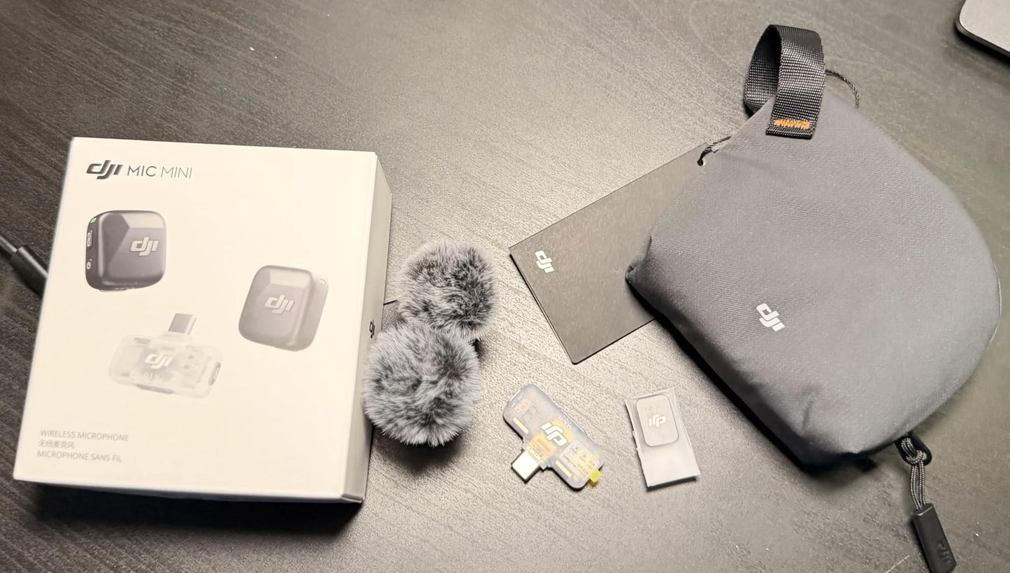 DJI Mic Mini Transmitter & Mobile Phone Receiver Combo – Original DJI Wireless Audio Kit