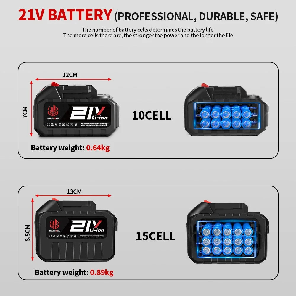 ONEVAN 3500W Brushless Telescoping Pole Electric Chainsaw 4 IN 1 High Branch Scissors Garden Pruning Tool For 21V 18V Battery