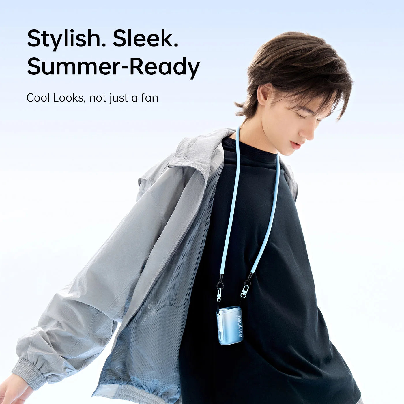 JISULIFE 2-in-1 Wearable Neck & Waist Fan – 4500mAh High-Capacity Battery