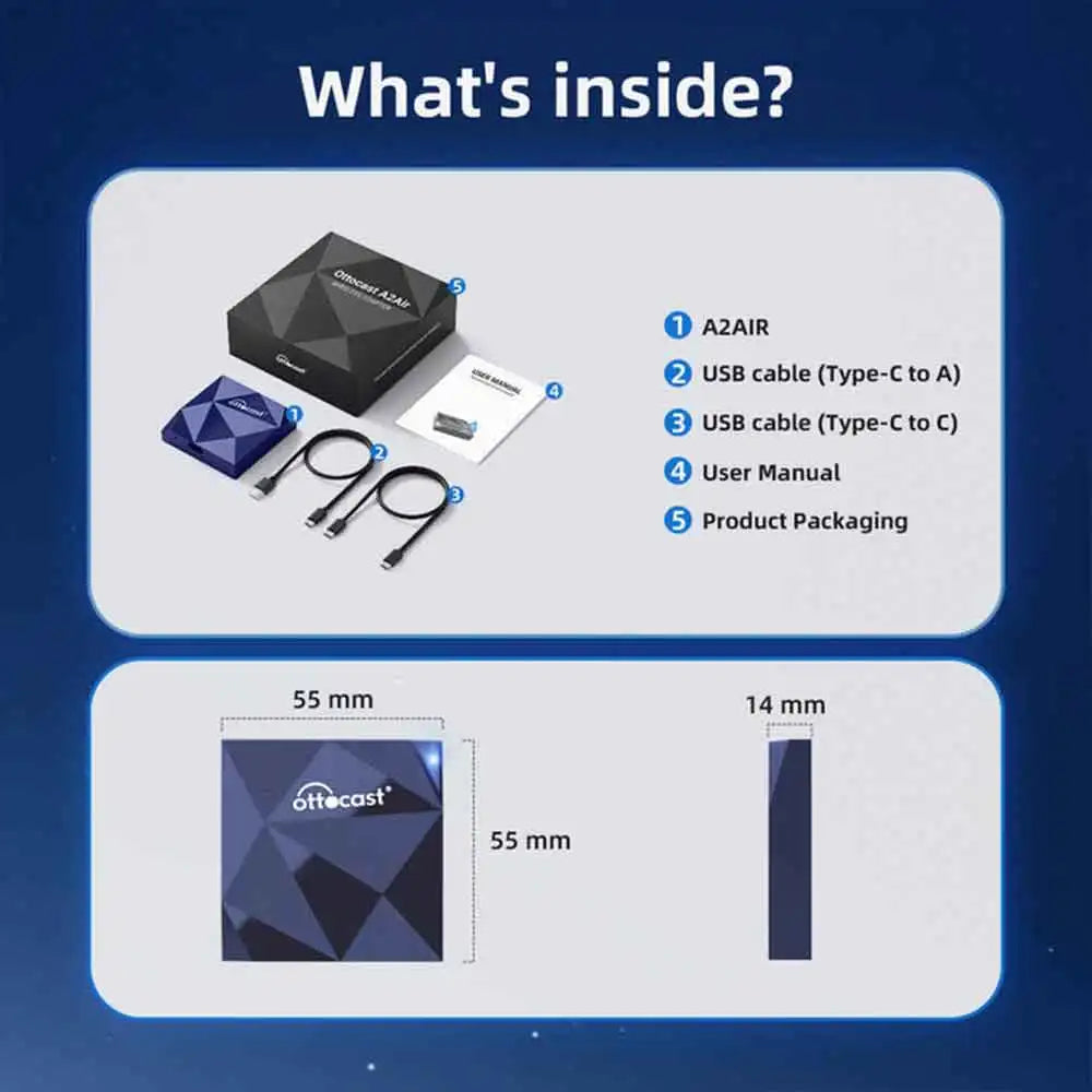 OTTOCAST A2Air Wireless Android Auto Adapter USB Dongle