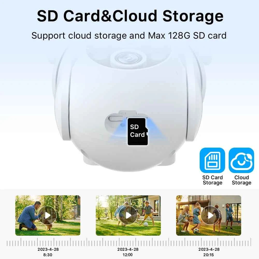 ARCCTV 3K 6MP Dual Lens Wifi Surveillance Camera Two Way Talk HD Color Night Vision Outdoor Security Camera Auto Motion Tracking - Limetastore