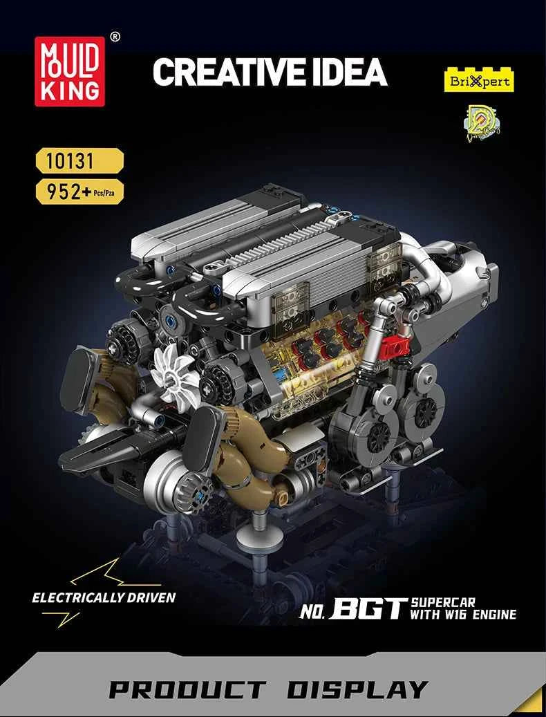 Mould King 10131 W16 Engine Building Block Set | BGT Supercar Part - Limetastore
