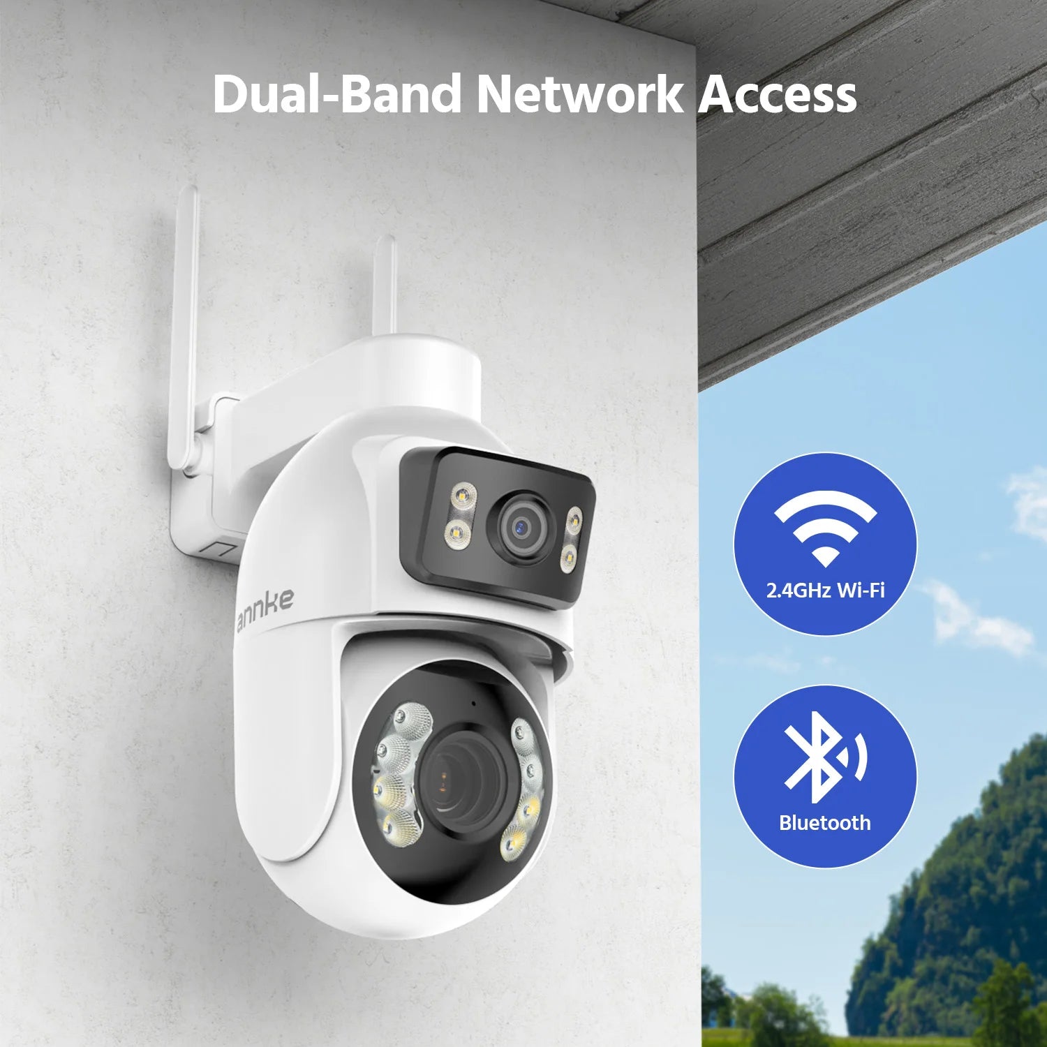 ANNKE WCD1012 10MP Dual‑Lens PTZ Camera | 12× Zoom, AI Tracking, WiFi