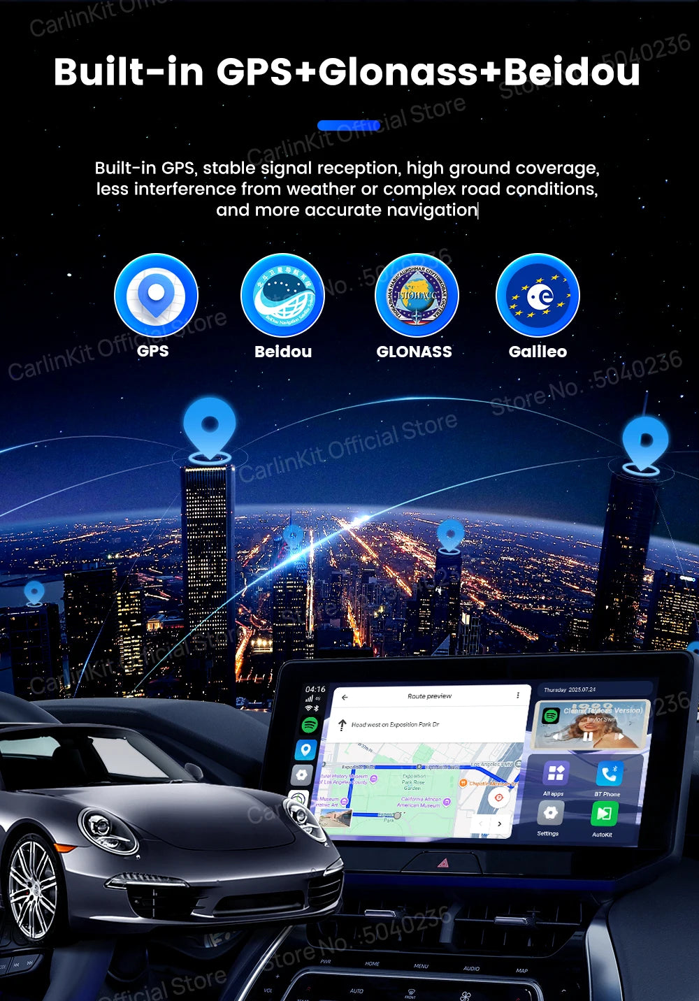 CarlinKit Tbox‑Ultra3 Android 15 5G LTE WiFi6 AI Box