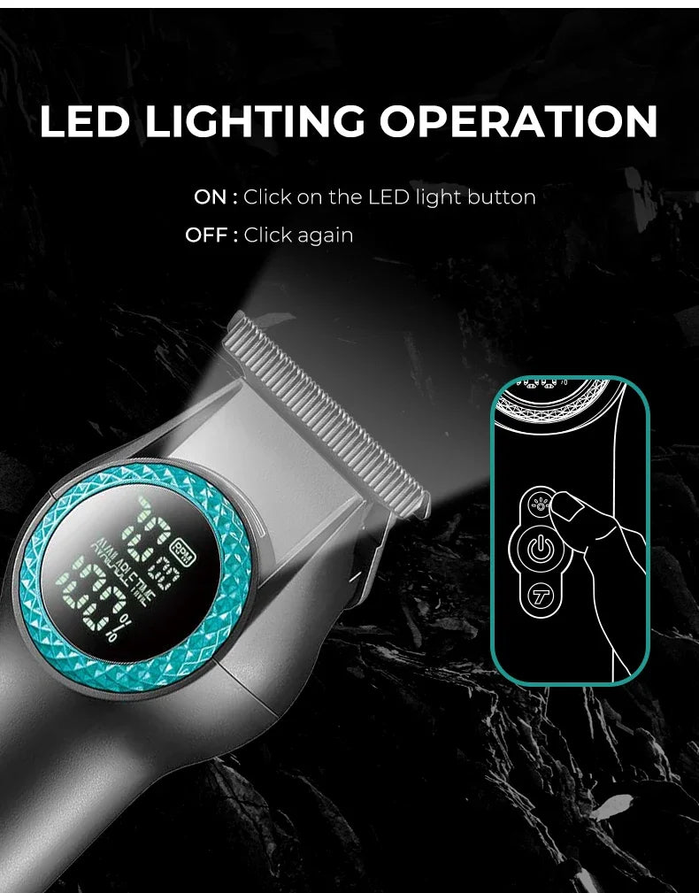 VGR Hair Trimmer Professional Barber Hair Clipper Electric 8000 RPM Hair Cutting Machine Haircut Cordless Trimmer for Men V-990