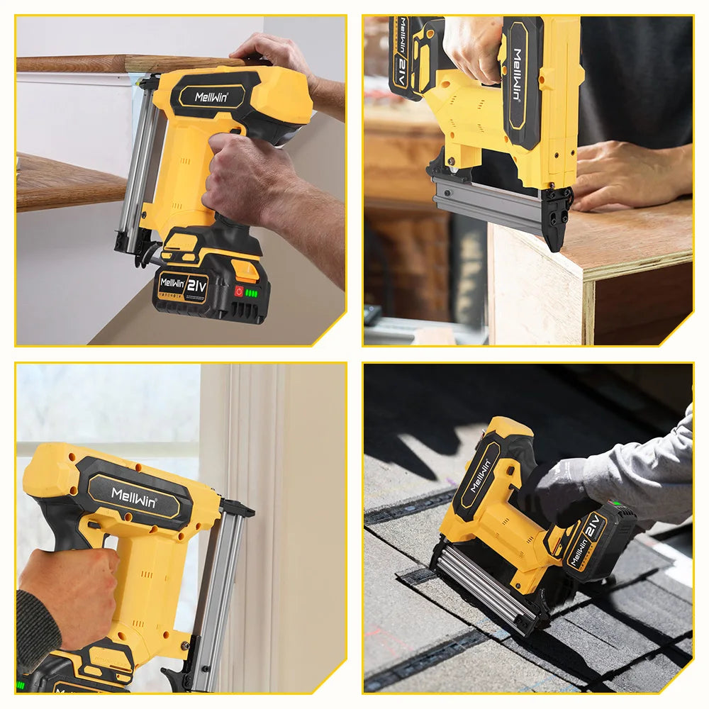 MELLWIN Cordless Electric Nail Gun 2 Mode Wireless Stapler Woodworking Framing Staple Gun Tools F30 For Makita 18V Battery Pin - Limetastore