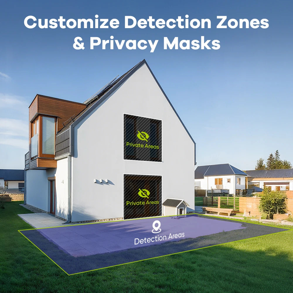 SANNCE 5MP PoE CCTV System | 4CH H.265 NVR, 5MP PT Cameras, Color Night Vision, Two‑Way Audio