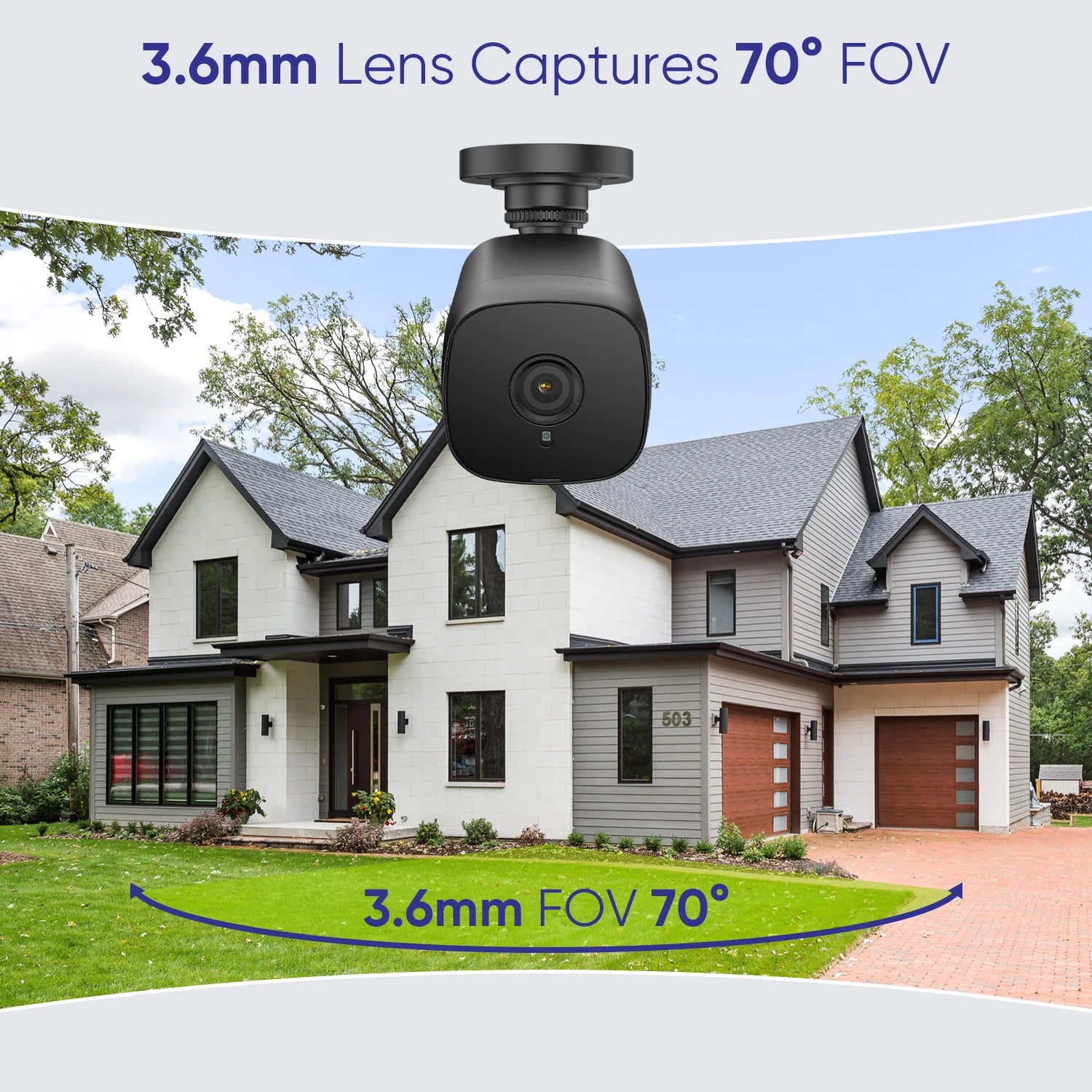 SANNCE 5MP TVI Cameras | 4× IR Night Vision, 12 IR LEDs, 3.6mm Lens, BNC Cable
