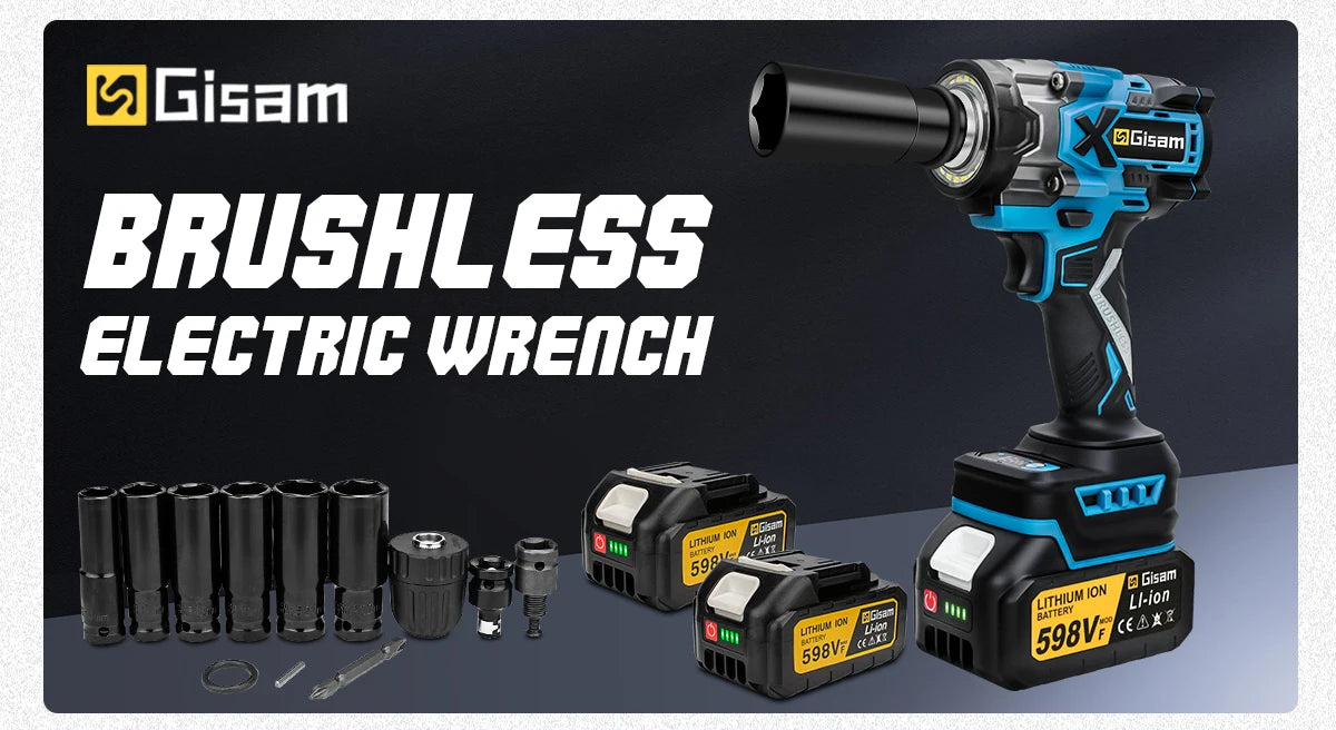 Gisam 900N.m Brushless Impact Wrench 1/2"