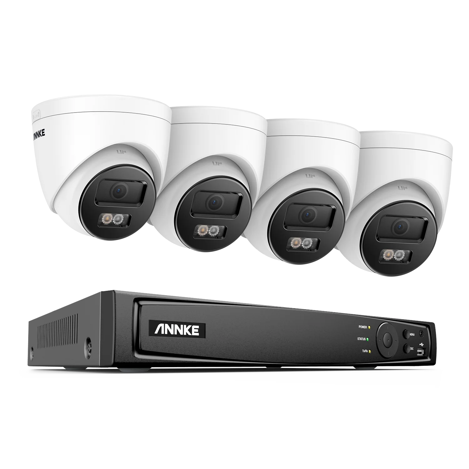 ANNKE 4K 8MP PoE CCTV System | 8CH H.265+ NVR, 4× 8MP Cameras, 128GB TF Card Support