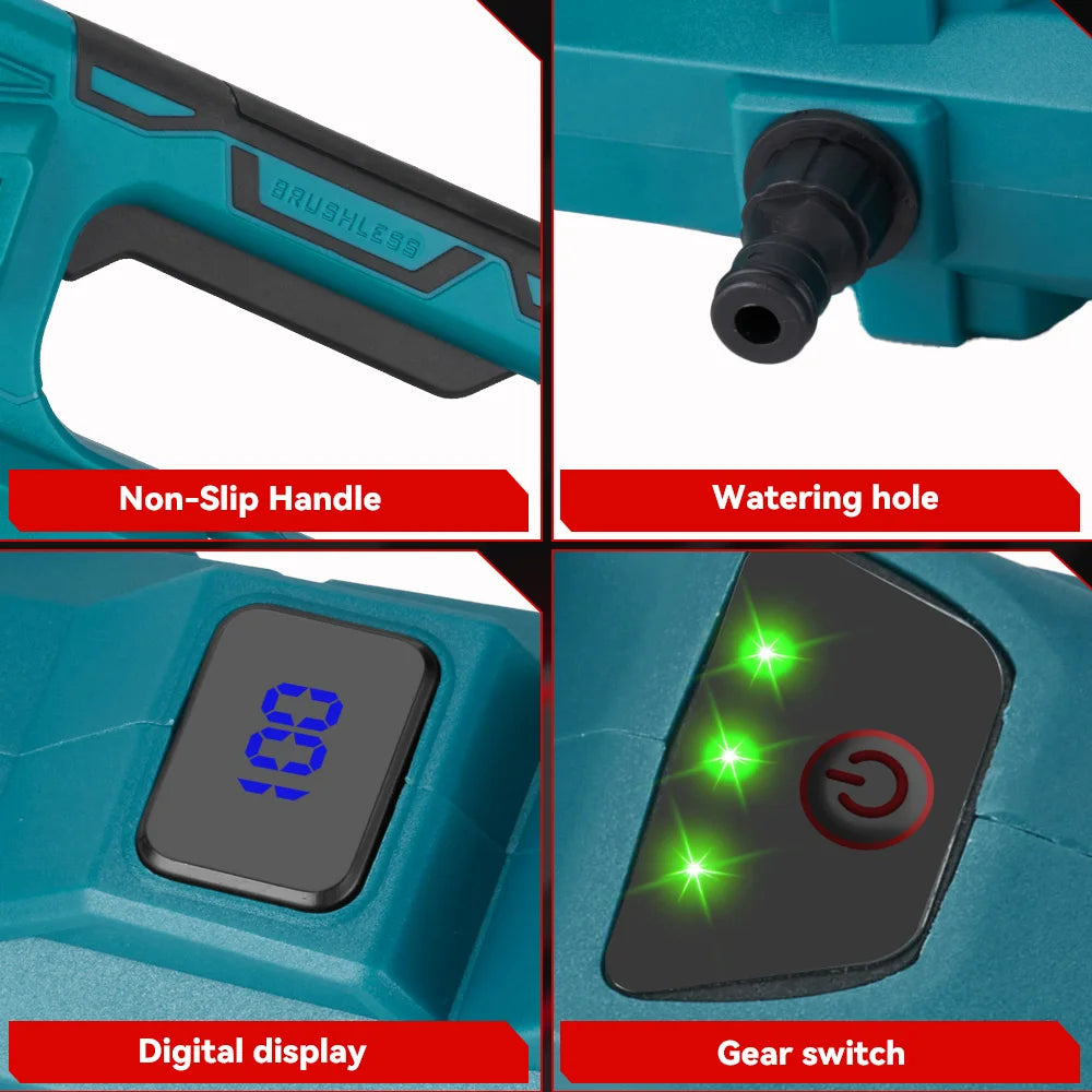 ONEVAN 3500W 200Bar Brushless High‑Pressure Washer Gun | 6‑in‑1 Cordless Car & Garden Cleaner