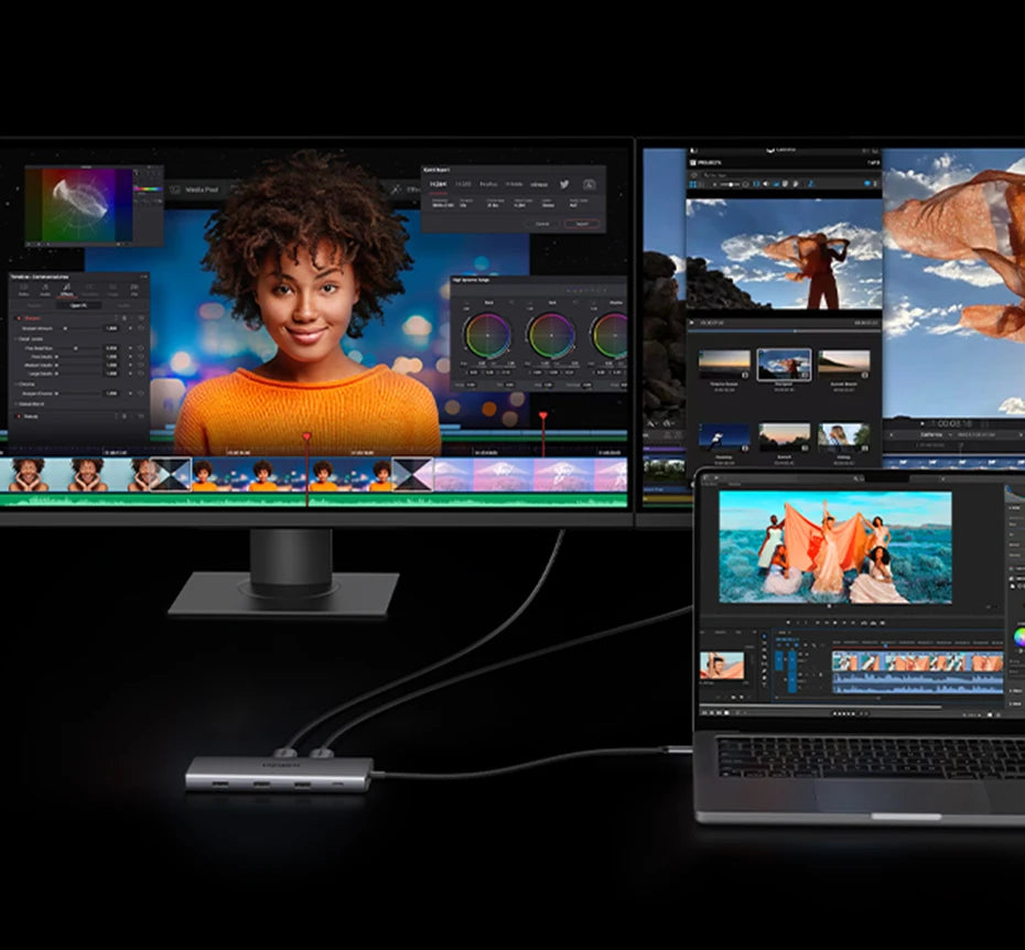 UGREEN 10‑in‑1 Dual HDMI USB‑C Hub with 8K & 4K Output, Gigabit Ethernet, USB 3.0, PD100W