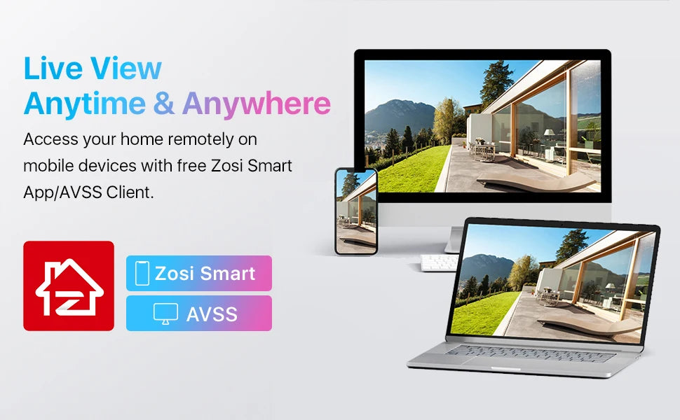 ZOSI 4K 8MP PoE Add‑On IP Camera – Ultra HD Security Cam with Two‑Way Audio, Full‑Color Night Vision
