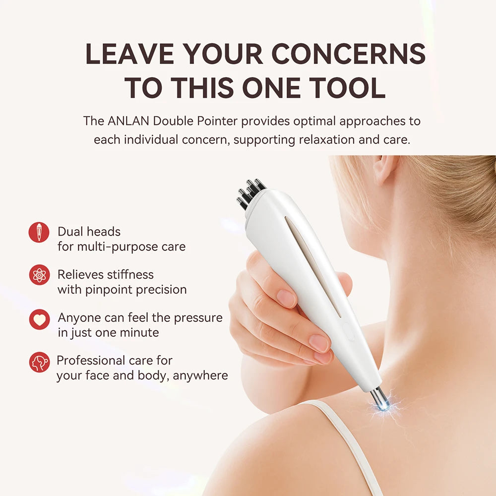 ANLAN RF Acupoint Massager | Dual‑Head RF+EMS, Skin Firming, Fatigue Relief