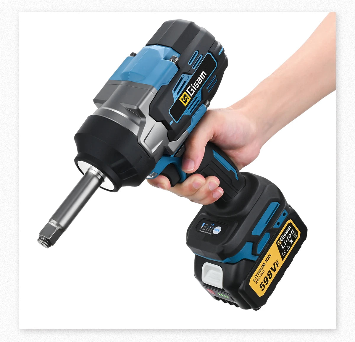 Gisam 2800N.m Brushless Impact Wrench 1/2"