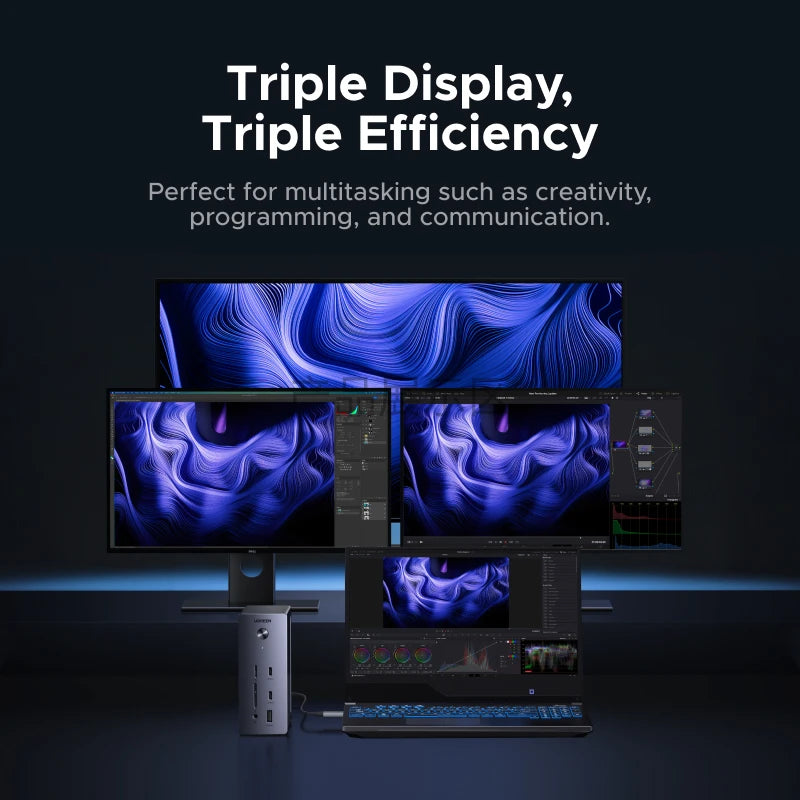 UGREEN 14‑in‑1 USB‑C Docking Station with Triple Display