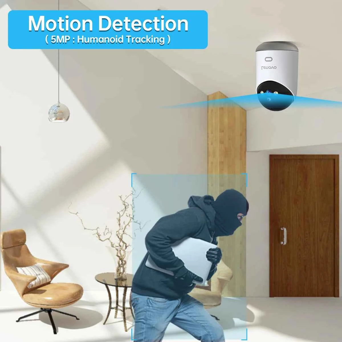 Lenovo 5MP WiFi Camera Smart Home Indoor IP Camera Full Color Night Auto Tracking Security CCTV Surveillance Baby Monitor - Limetastore