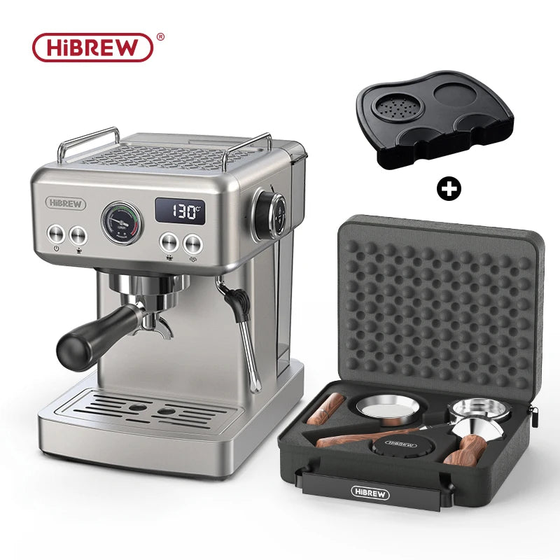 HiBREW H10A – 20‑Bar Semi Automatic Espresso Machine | Adjustable Temperature | 58mm Portafilter