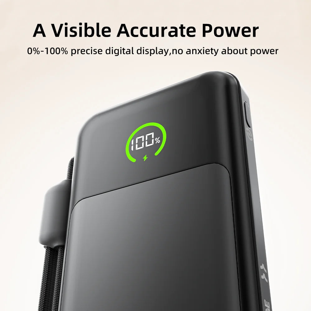 MOVESPEED P19 Power Bank 10000mAh with Built-in USB-C Cable